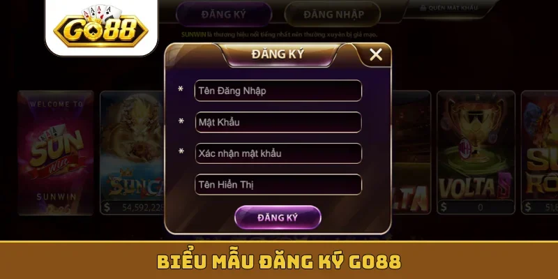 Biểu mẫu đăng ký Go88