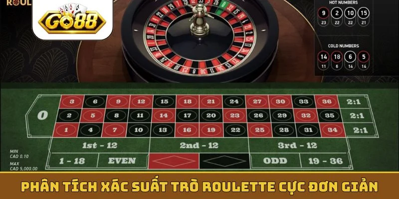 Phân tích xác suất trò Roulette cực đơn giản